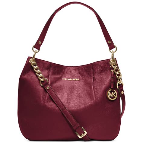 michael kors red leather purse.